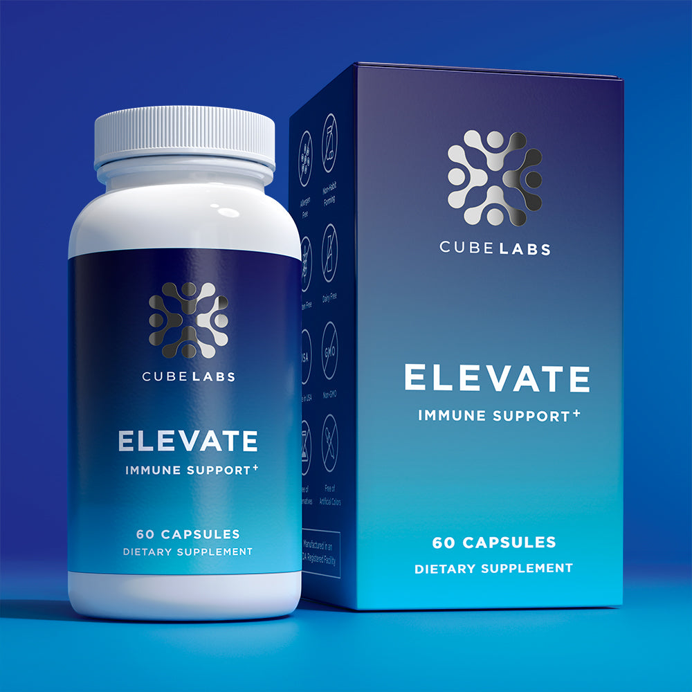 Elevate Natural Adaptogens Supplements Helps Immune Support Packaging